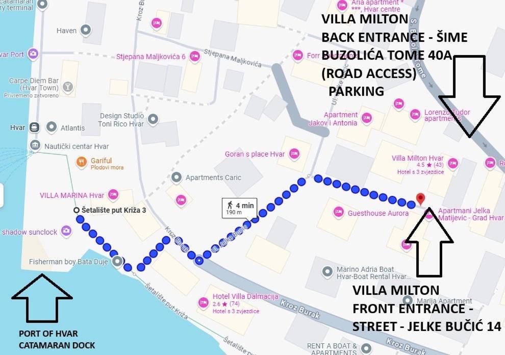 Villa Milton Hvar Hvar Town Kültér fotó